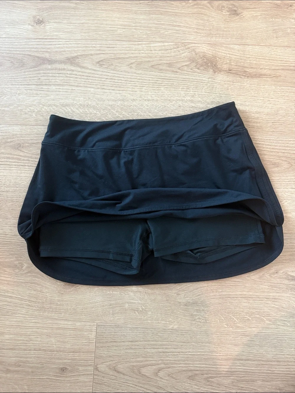 Nike Black Active Tennis Skort with White Swoosh